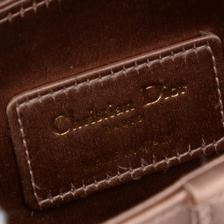 Dior Mini Satin Crystal Embellished Saddle Bag