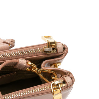 Prada Medium Saffiano Lux Galleria Double Zip Satchel