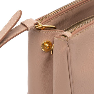Prada Medium Saffiano Lux Galleria Double Zip Satchel