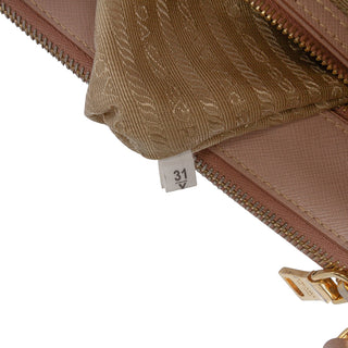 Prada Medium Saffiano Lux Galleria Double Zip Satchel