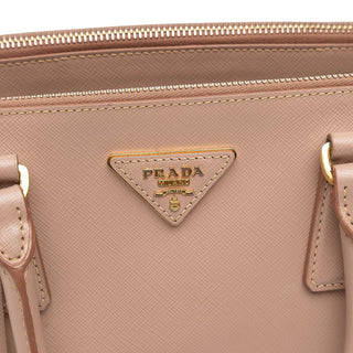 Prada Medium Saffiano Lux Galleria Double Zip Satchel