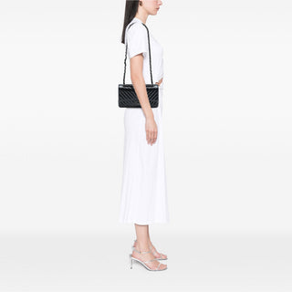Chanel Medium Classic Chevron Patent So Black Double Flap
