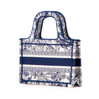 Dior Mini Canvas Embroidered Dioriviera Toile De Jouy Book Tote