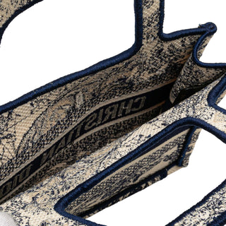 Dior Mini Canvas Embroidered Dioriviera Toile De Jouy Book Tote