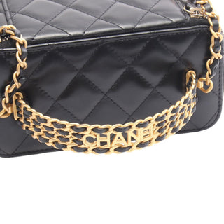 Chanel Small Lambskin Top Handle Vanity Case with Chain
