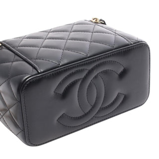 Chanel Small Lambskin Top Handle Vanity Case with Chain
