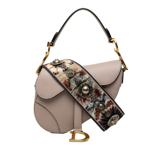 Dior Mini Grained Calfskin Saddle Bag