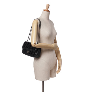 Chanel Medium Quilted Patent and Lambskin Classic Twist Flap