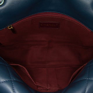 Chanel CC Tricolor Quilted Lambskin Double Flap