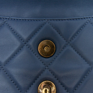 Chanel CC Tricolor Quilted Lambskin Double Flap