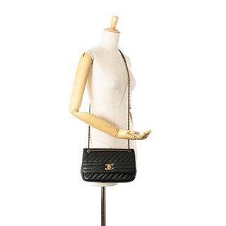 Chanel Medium Diagonal Quilted Goatskin Flap