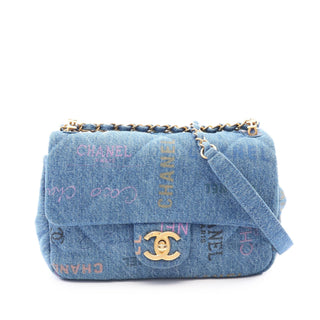 Chanel Mini Rectangular Quilted Denim Mood Flap