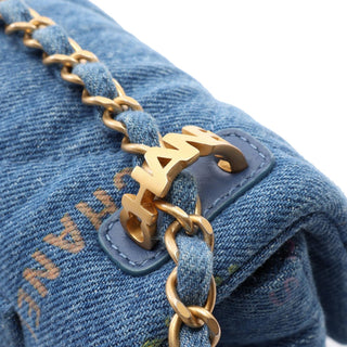 Chanel Mini Rectangular Quilted Denim Mood Flap