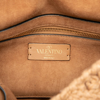 Valentino Medium Knit Roman Stud Satchel