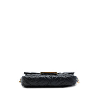 Fendi Mini Zucca Embossed Leather Baguette Satchel