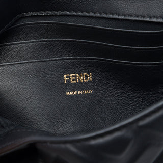 Fendi Mini Zucca Embossed Leather Baguette Satchel