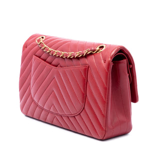 Chanel Medium Classic Chevron Lambskin Double Flap