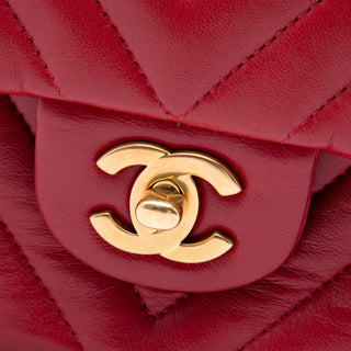 Chanel Medium Classic Chevron Lambskin Double Flap