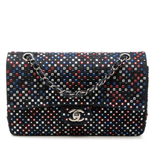 Chanel Medium Classic Strass Embellished Denim Double Flap