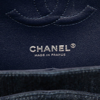 Chanel Medium Classic Strass Embellished Denim Double Flap