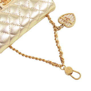Chanel Mini Classic Metallic Calfskin Charm Double Flap