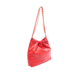 Chanel Small Quilted Shiny Calfskin 22 Shoulder Bag