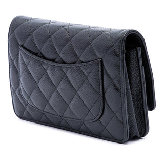 Chanel CC Quilted Caviar Wallet on Chain