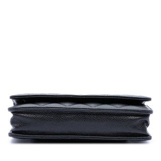 Chanel CC Quilted Caviar Wallet on Chain