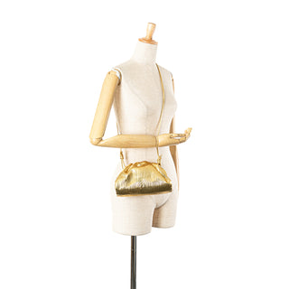 Bottega veneta Metallic Bark Embossed Lambskin The Mini Pouch