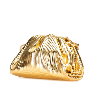 Bottega veneta Metallic Bark Embossed Lambskin The Mini Pouch