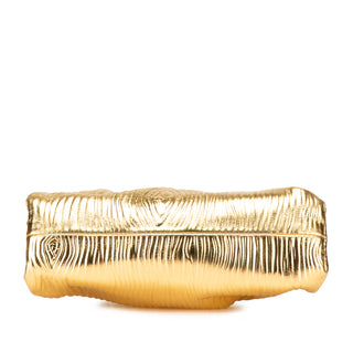 Bottega veneta Metallic Bark Embossed Lambskin The Mini Pouch