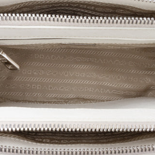 Prada Mini Saffiano Lux Crystal Embellished Galleria Double Zip