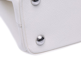 Prada Mini Saffiano Lux Crystal Embellished Galleria Double Zip