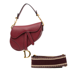 Dior Mini Grained Calfskin Saddle Bag