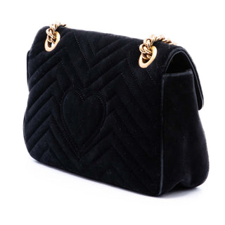 Gucci Medium GG Marmont Matelasse Velvet Shoulder Bag