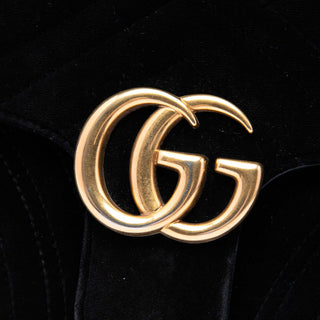 Gucci Medium GG Marmont Matelasse Velvet Shoulder Bag