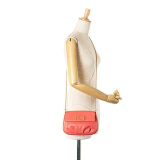 Fendi Leather Fendista Pochette Crossbody