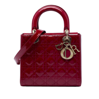 Dior Medium Patent Cannage Lady Dior