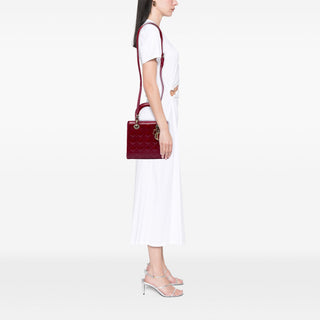 Dior Medium Patent Cannage Lady Dior