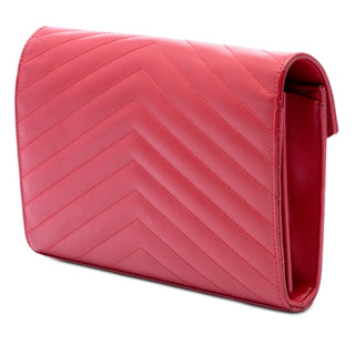 Saint Laurent Grain De Poudre Cassandre Envelope Chain Wallet