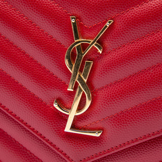 Saint Laurent Grain De Poudre Cassandre Envelope Chain Wallet