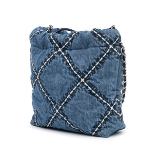 Chanel Mini Denim Stitched 22 Shoulder Bag