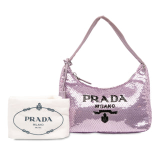 Prada Mini Re Nylon Paillettes Sequin Re Edition 2000 Shoulder Bag
