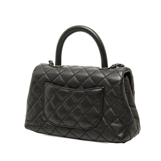 Chanel Mini Quilted Caviar Coco Top Handle Bag