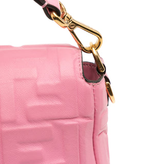 Fendi Zucca Embossed Leather Baguette Satche