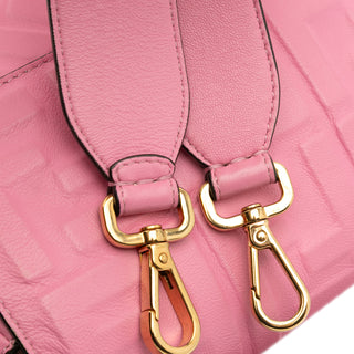 Fendi Zucca Embossed Leather Baguette Satche