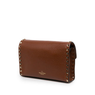 Valentino Medium Pebbled Calfskin Rockstud Flip Lock Crossbody