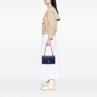 Chanel Medium Classic Chevron Lambskin Double