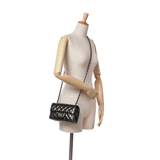 Chanel Mini Rectangular Classic Striped Patent Single Flap