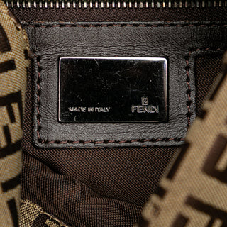 Fendi Zucchino Canvas Double Flap Mamma